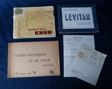 #Brochure# Lot de 3 catalogues d'ameublement - Kuom 65/66 - Levitan - A.H. 1939