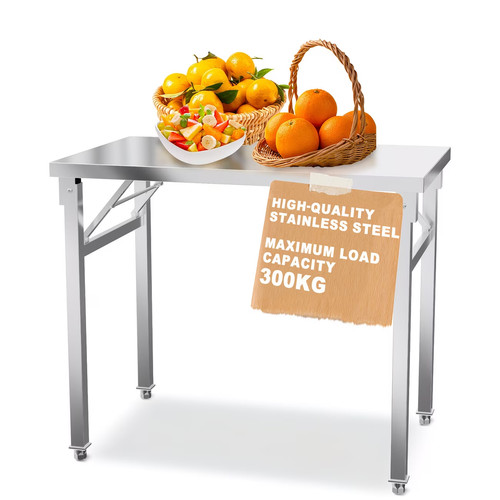 Table pliante acier inoxydable