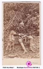 HOMME CHASSEUR AU FUSIL & SON CHIEN, DOG, CDV REINER à WIEN -DD1