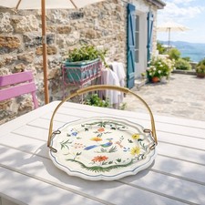 Plat de service en faïence de