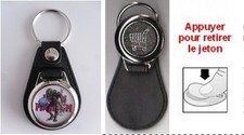 PORTE CLES IRON MAIDEN avec JETON DE CADDIE