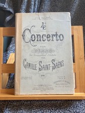 Camille Saint-Saens 4e concerto pour piano partition d'orchestre Durand & Fils