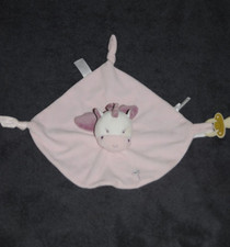 Doudou Plat Licorne GIPSY Rose