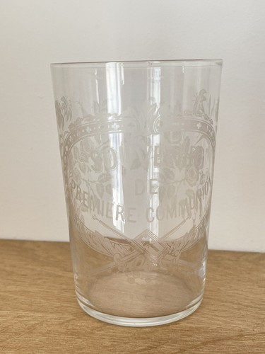 Ancien verre cristal gravé - verre,