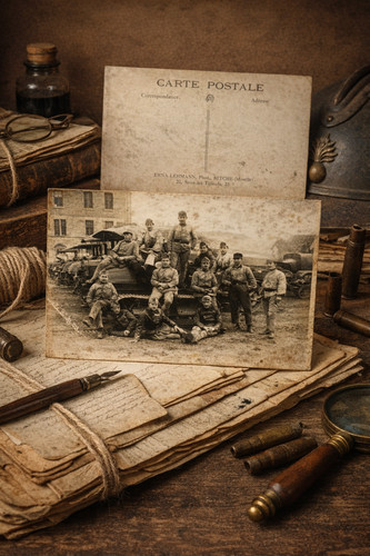 Carte postale ww1 soldats - postale,
