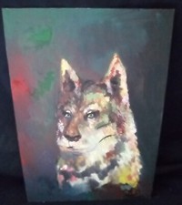 tableau huile sur  toile, genre animalier, 40x30cm