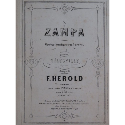 Herold ferdinand zampa opéra - herold,