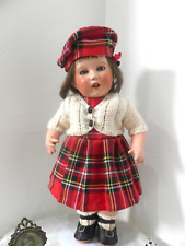 BEL ENSEMBLE ECOSSAIS 4 PIECES POUR  BEBE DE 34 CM