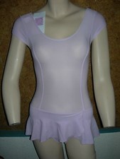 justaucorps manches courtes - tunique avec jupette - DANSCO 141,Glycine - 2/4ans