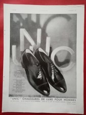 Publicité  Chaussures UNIC Soulier Richelieu Luxe Homme Conseil II + ORSAY 1930