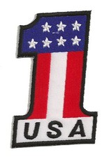 Patch écusson patche Biker number 1 thermocollant transfert badge 