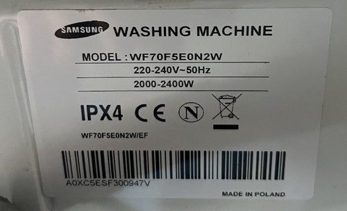Lave linge samsung w70f5e0n2w - samsung,