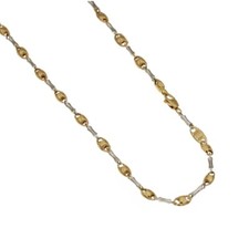 Chaîne Vide En Or Blanc Et