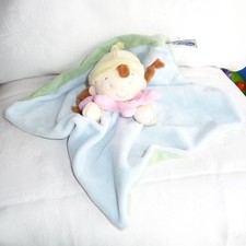 Doudou Poupée Mots d'enfants - Bleu Vert