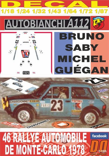 Decal autobianchi a112 - decal,