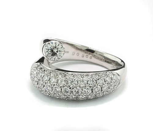 Bague avec diamant - avec, brillants