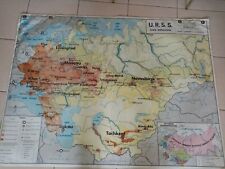 Vintage Carte Scolaire URSS 1968 