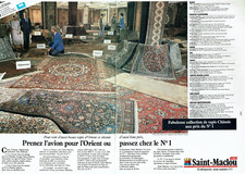 Publicité Advertising  0822 1987  Tapis Saint-Maclou  prenez l'avion pour Orient