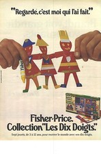 PUBLICITE ADVERTISING 1982 FISCHER-PRICE jeux jouets  