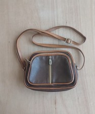 👜 SAC VALENTINA ❤️ CUIR GRAINÉ MARRON MULTIPOCHES 