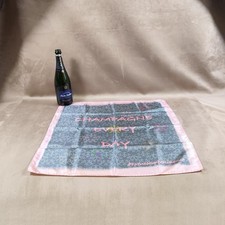 RARE Foulard en soie Champagne Nicolas Feuillatte Made in France Vintage 1980