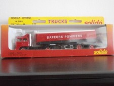 ASPECT NEUF TRACTEUR RENAULT ET CITERNE SAPEURS POMPIERS  SOLIDO Ref 3509