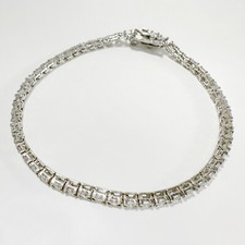 Finecraft Women's 1/4 ct 7" Zircon Tennis Bracelet in 925 Sterling Silver