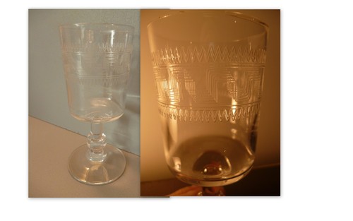 Verre table ancien - table,