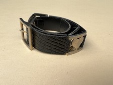 ceinture vintage crocodile Noire Modèle Déposé Symbole Cœur Trefle Pique Carreau
