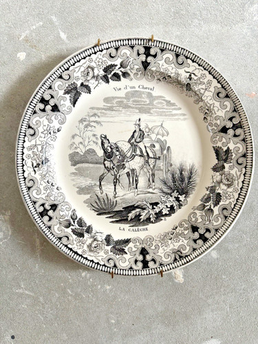 Assiette ancienne creil - creil, et