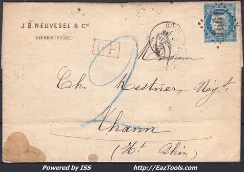 France lettre pour - lettre, thann