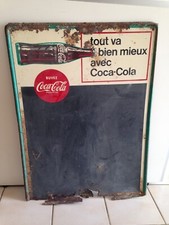 Ancienne  Plaque publicitaire  en tôle Coca-cola vintage 