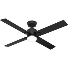 Éco Ventilateur de plafond avec Télécommande Mila Noir DC Plafonnier LED 132cm