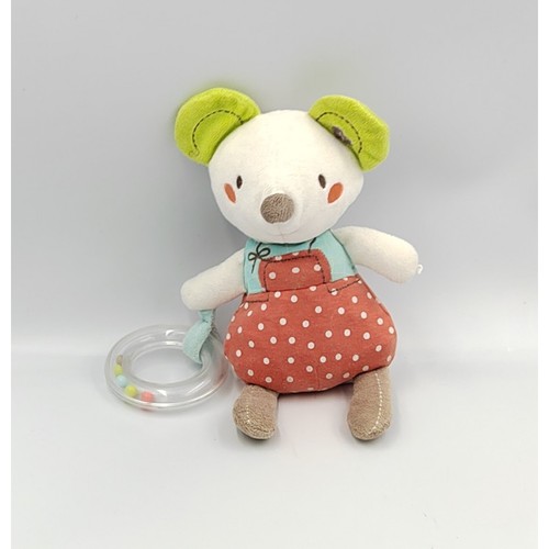Doudou souris blanche rouge