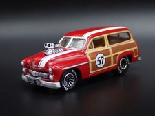 1950 50 MERC MERCURY WOODY WAGON ROUGE MODÈLE RÉDUIT COLLECTIBLE 1:64