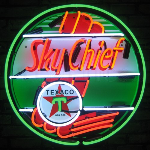 Skychief texaco neon sign sky - texaco,