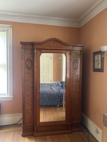 Brown wood armoire - wood, wardrobe