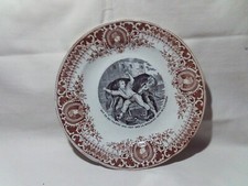Ancienne assiette parlante en faïence de Pexonne 1900 (CD54)
