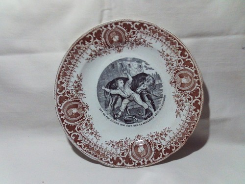 Ancienne assiette parlante - , en
