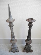 paire pique-cierges fonte