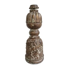 Colonne en Bois Sculpté Contrepoids à Rideaux 43 cm