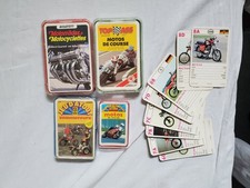 Lot de 4 jeux d’atout rétro sur les motos de course