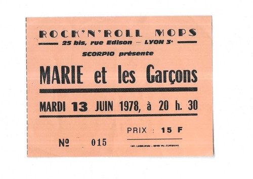 Rare ticket billet concert - /,
