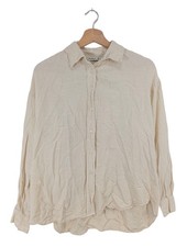 STRADIVARIUS Chemise à manches longues Dames Chemise T EU 38 blanc cassé