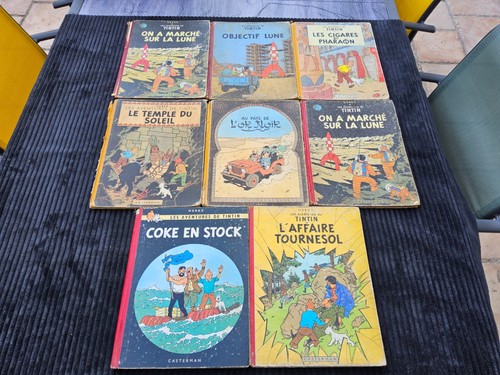 Tintin lot 8 albums - -, anciens