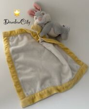 4181?Doudou Plat Mouchoir Lapin Pan pan Panpan Gris Beige Jaune Disney Store