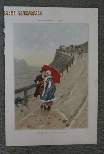 Grande litho chromo bon - au,