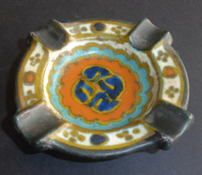 petit CENDRIER ANCIEN EN FAIENCE DE GOUDA HOLLAND ART DECO zuid ? d 8cm