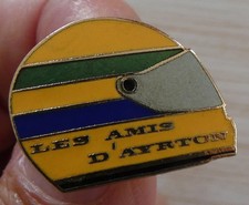 BEAU PIN'S F 1 FORMULA ONE CASQUE AYRTON SENNA LES AMIS D'AYRTON EGF