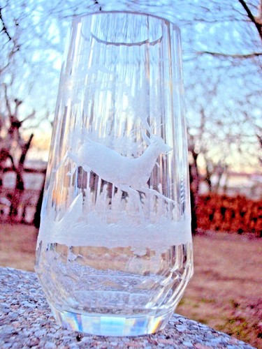 Ancien vase cristal ou - ancien,